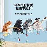 鱼缸钓鱼猫悬挂创意造景摆件桌面适用钓鱼好天气迷你装饰微景观