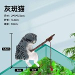 鱼缸钓鱼猫悬挂创意造景摆件桌面适用钓鱼好天气迷你装饰微景观