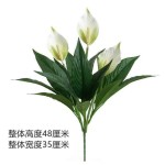 绿植永生花白掌假植物一帆风顺造景假花盆栽家居装饰摆件仿真红掌