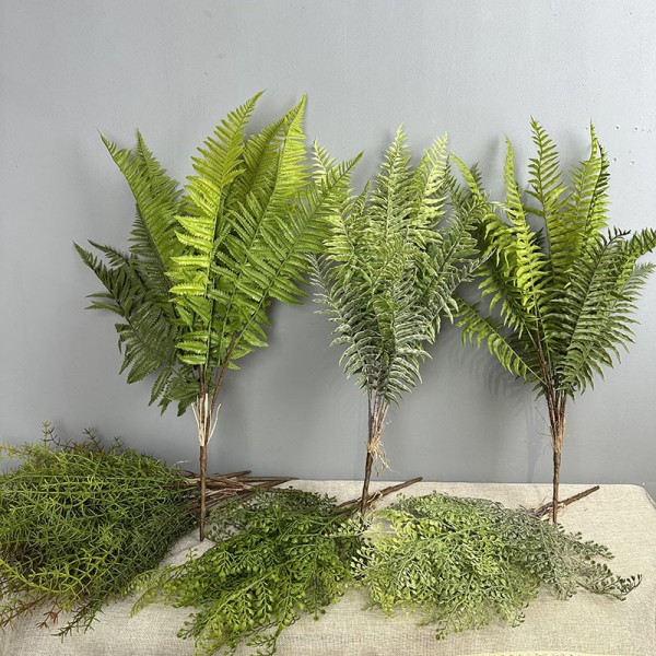 仿真虎耳蕨植物波斯蕨大叶蕨草客厅装饰绿植墙面造景蕨类假草