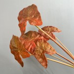 3D打印彩叶芋仿真绿植造景家居装饰海芋叶海棠叶彩芋叶摄影道具