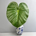大型手感龟背叶龟背竹蔓绿绒仿真叶子绿植造景美拉德色系家居装饰