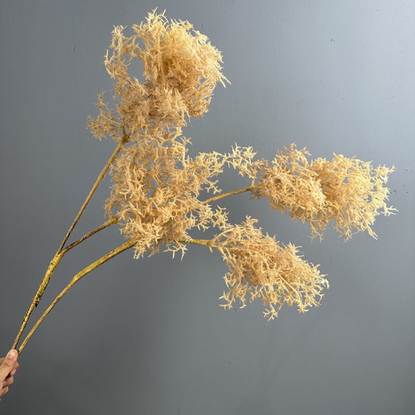 仿真高品质黄栌绿植迷雾松烟树雾凇草 婚庆假花造景装饰千丝草
