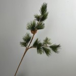 仿真松针树枝迎客松美人松等松枝插花造景装饰直销马尾松跨境植物