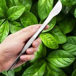 不锈钢盆景耙子花盆松土神器双头压土刀摘芽养花种花园艺镊子手耙