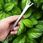 不锈钢盆景耙子花盆松土神器双头压土刀摘芽养花种花园艺镊子手耙