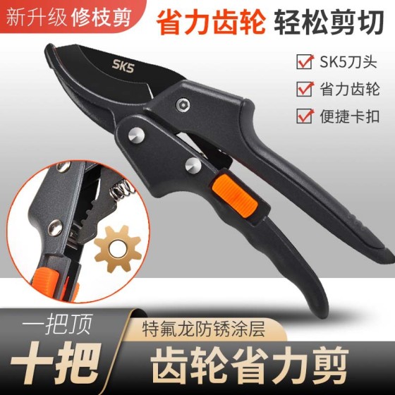 SK5不锈钢果树修枝剪园林剪刀花卉摘果多功能修枝剪园艺工具批发