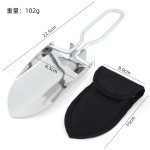 亚马逊不锈钢铁锹 园艺铲 冰铲 花园园林工具 折叠园林铲家用种菜