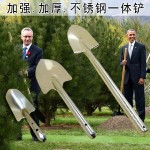 不锈钢大花铲铁铲不锈钢锹户外尖铲园艺工具农用种菜雪铲松土铲子