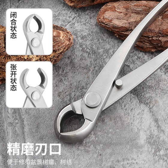 盆景剪造型工具球形钳园艺剪树瘤树节修剪钳 高硬度不锈钢球节剪
