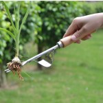园艺拔草工具不锈钢起根器除草器松土器拔草铲挖草器挖根器起苗器
