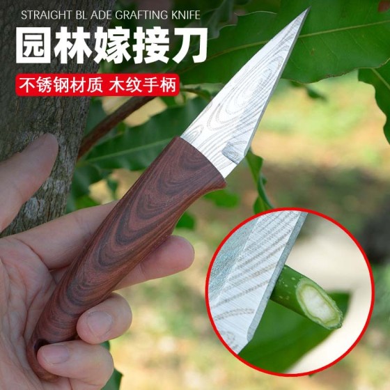 园林嫁接刀芽接刀园艺小刀锋利手工刀果树修枝刀苗木多功能刀修枝