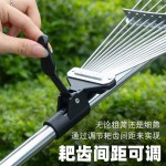 农用不锈钢伸缩耙子搂草抓草耙子园艺铁耙扫树叶神器草坪落叶扫把