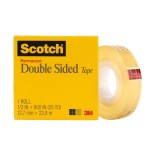 3M665透明双面胶带Scotch思高美国胶贴电子百格测试文具办公1/2宽