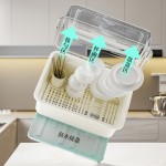 厨房置物架装碗筷收纳盒碗碟沥水架家用放碗箱碗盘收纳架台面碗柜