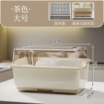 厨房置物架装碗筷收纳盒碗碟沥水架家用放碗箱碗盘收纳架台面碗柜