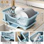 家用厨房沥水碗盘架 水槽置物架餐具台面大号加厚碗筷滤水收纳盒
