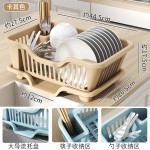 家用厨房沥水碗盘架 水槽置物架餐具台面大号加厚碗筷滤水收纳盒