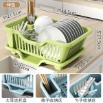 家用厨房沥水碗盘架 水槽置物架餐具台面大号加厚碗筷滤水收纳盒