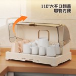 严选沥水架厨房碗柜台面碗碟收纳架新款水杯餐具防尘收纳盒置物架