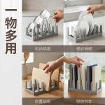 简约家用厨房多功能锅盖架收纳架砧板碗碟沥水置物架台面整理架
