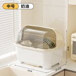 支持跨境厨房装餐具家用防尘带盖沥水碗柜碗筷收纳盒放碗碟收纳架