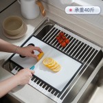 现货硅胶沥水架厨房多功能置物架可折叠水槽碗筷滤水架碗盘收纳架