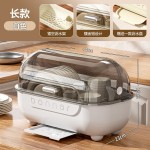 厂家直销厨房碗碟置物架带盖碗柜家用防尘餐具抽屉沥水置地收纳盒