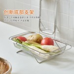 不锈钢专用沥水篮厨房水池伸缩洗菜盆沥水架多功能餐具碗筷沥水架