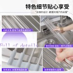 厨房水槽沥水架水池碗碟收纳滤水架可折叠卷帘架沥水篮厨房沥干架