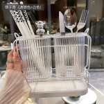 北欧轻奢沥水筷子筒厨房勺子收纳盒家用置物架筷子篓厨房收纳筷笼