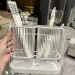 北欧轻奢沥水筷子筒厨房勺子收纳盒家用置物架筷子篓厨房收纳筷笼
