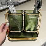北欧轻奢沥水筷子筒厨房勺子收纳盒家用置物架筷子篓厨房收纳筷笼