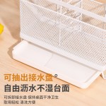 台面置物架家用厨房餐具创意美厨方型沥水筷子筒刀叉收纳圆形筷笼