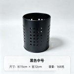 不锈钢筷子筒餐具筒厨房厨具刀勺置物架沥水 冲圆孔方孔筷笼