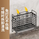 筷子收纳盒厨房筷子筒壁挂式筷篓家用汤勺勺子筷子笼沥水置物架