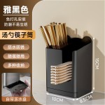 免打孔家用筷子筒壁挂式台面勺子收纳盒厨房沥水置物架筷笼篓批发