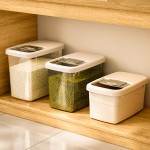 加厚带盖透明收纳桶便携式家用厨房米桶大容量塑料杂粮储米箱批发