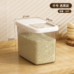 加厚带盖透明收纳桶便携式家用厨房米桶大容量塑料杂粮储米箱批发