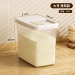 加厚带盖透明收纳桶便携式家用厨房米桶大容量塑料杂粮储米箱批发