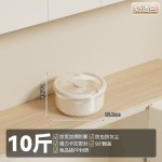 25年新款米桶家用厨房底部滑轮50斤大容量顶部翻盖密封桶米缸