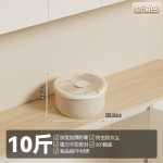 25年新款米桶家用厨房底部滑轮50斤大容量顶部翻盖密封桶米缸