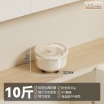 25年新款米桶家用厨房底部滑轮50斤大容量顶部翻盖密封桶米缸