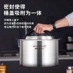 跨境外贸304食品级不锈钢大容量储物桶圆形米桶储存罐密封罐桶罐