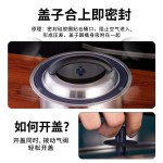 跨境外贸304食品级不锈钢大容量储物桶圆形米桶储存罐密封罐桶罐