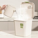 米桶家用防虫防潮密封储罐米箱大容量加厚PP翻盖式面粉大米收纳盒