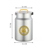不锈钢米桶20斤防潮防虫带盖手提式密封米罐厨房米缸透视面粉家用