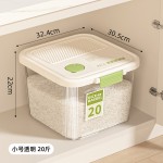 家用厨房米桶防虫防潮密封塑料加厚米箱装面粉杂粮透明带盖收纳盒