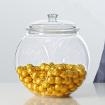 PC米桶防虫防潮密封20斤茶叶储存收纳罐斜放球型食品级透明药材瓶