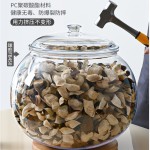 PC米桶防虫防潮密封20斤茶叶储存收纳罐斜放球型食品级透明药材瓶